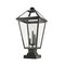 Z-Lite Talbot 3 Light Outdoor Pier Mounted Fixture, Black & Clear Beveled 579PHXLS-SQPM-BK - alternate 6